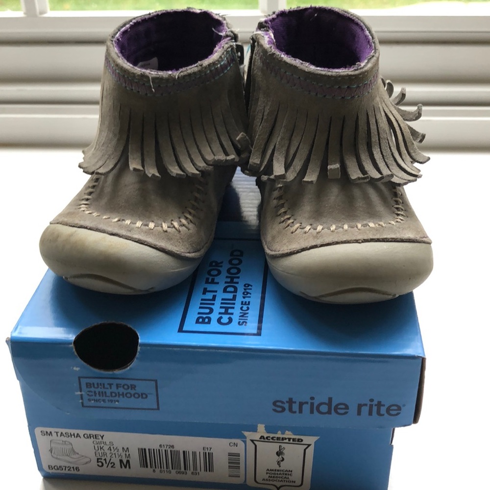 Stride Rite Fringe Toddler Girls Boots 5.5